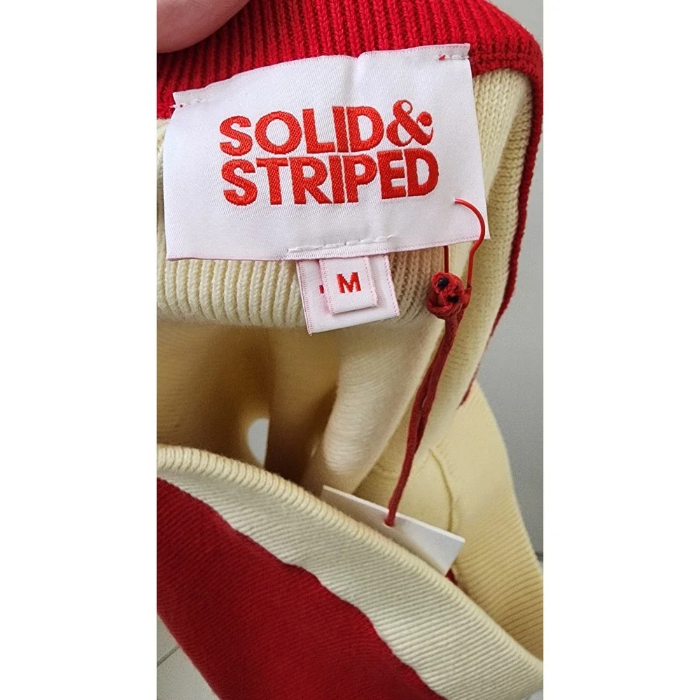 Solid & Striped The Anna Mini Skirt Red Cream Colorblock Knit Button Front M NEW